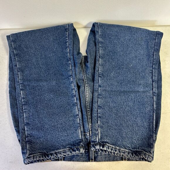 Vintage L.L. Bean Jeans Men's 36 X 30 Blue Denim Red‎ Flannel Tartan Plaid Lined - Picture 3 of 8